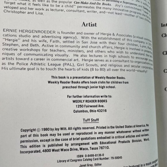 Vintage Childrens Book about Trauma Tuff Stuff u 1980 Joy Wilt Ready Set Grow Se - Picture 6 of 10